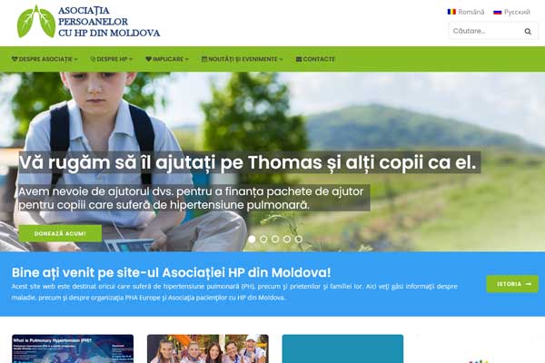 PHA Moldova weboldal referenciamunka